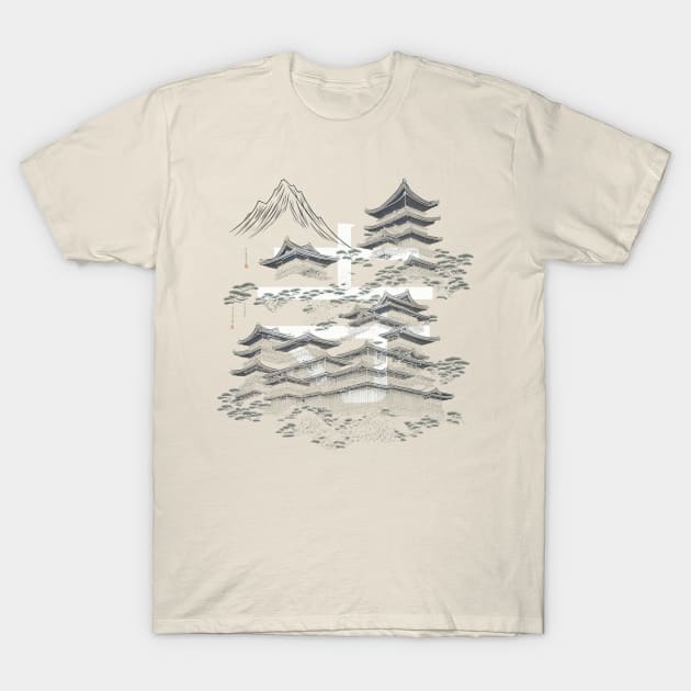 Japanese Temple T-Shirt by ElMass